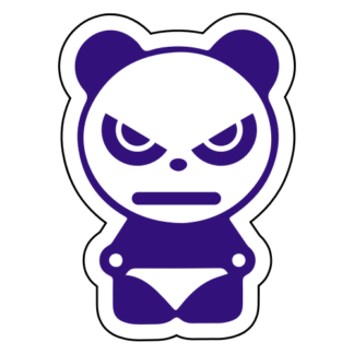 Angry Panda Sticker (Purple)